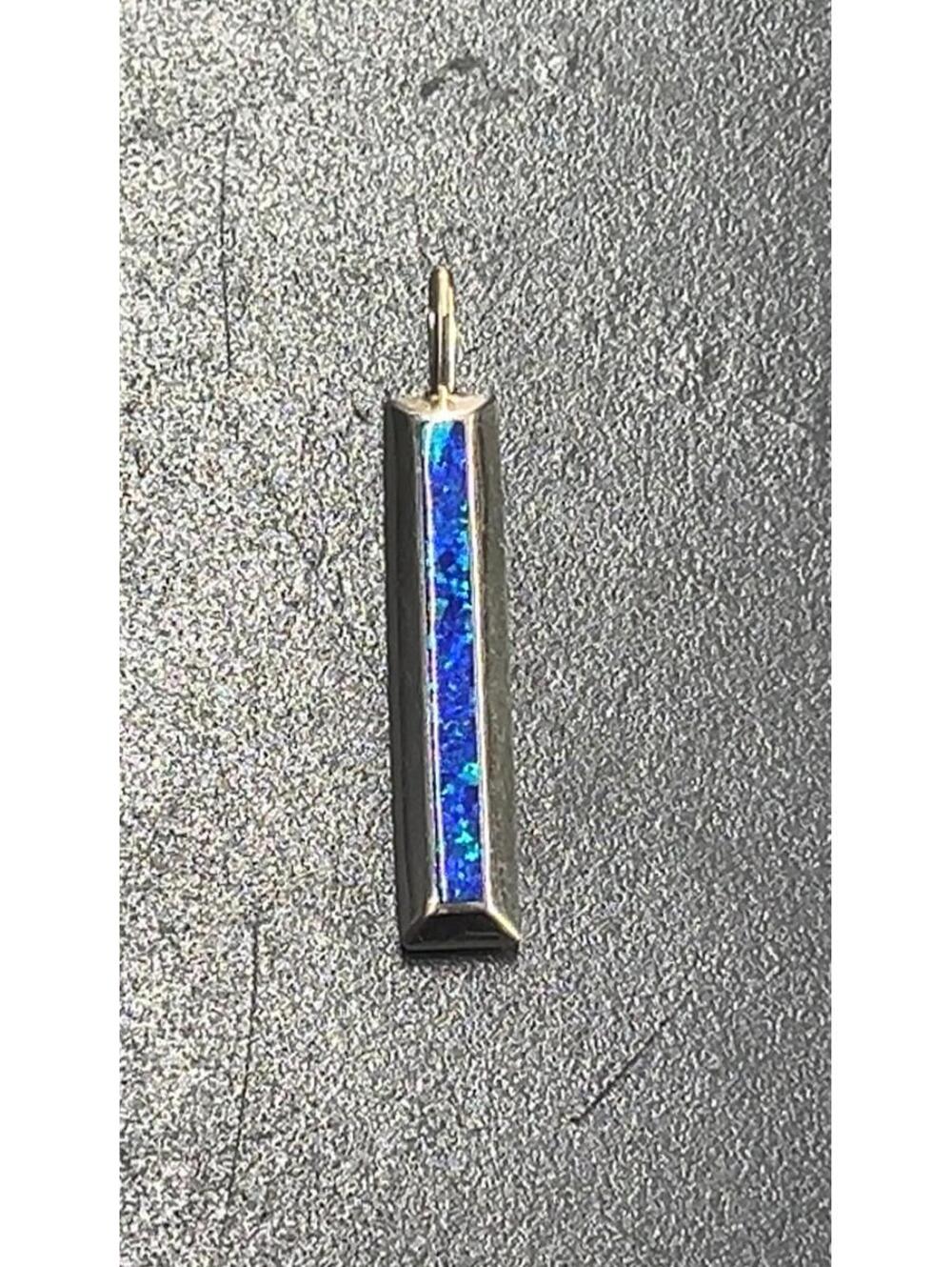 Native American Zuni Jewelry handmade sterling silver opal cluster pendant